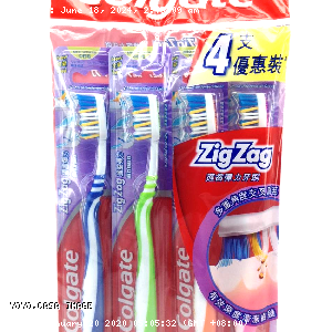 YOYO.casa 大柔屋 - Colgate Zig Zag Toothbrush Medium,4pcs 