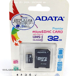 YOYO.casa 大柔屋 - ADATA 32GB Micro SDHC Card with Adapter-Class10-UHS-1,AD-MC-SD32GB-10-U 