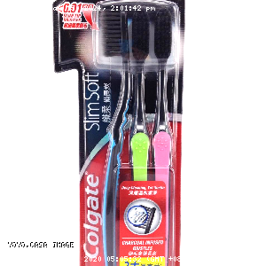 YOYO.casa 大柔屋 - Colgate Slim Soft Charcoal Toothbrush,3pcs 