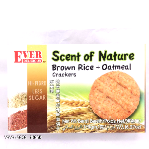 YOYO.casa 大柔屋 - Scent of nature brown rice oatmeal crackers,198g 