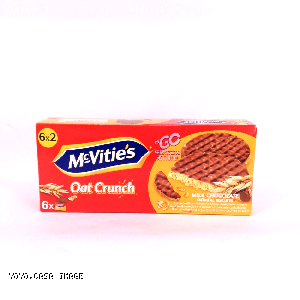 YOYO.casa 大柔屋 - Mcvities Oat Crunch Milk Chocolate Oatmeal Biscuits,37.5g*6s 