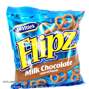 YOYO.casa 大柔屋 - McVities Flipz Milk Chocolate Covered Pretzels,140g 