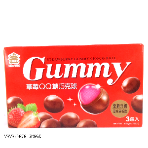 YOYO.casa 大柔屋 - 義美 草莓QQ糖巧克球3包入,135g 