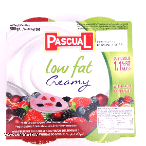 YOYO.casa 大柔屋 - Pascual Low Fat Creamy With Fruit Con Fruta,125g*4 