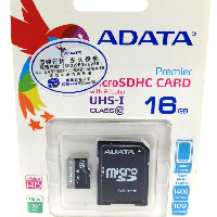 YOYO.casa 大柔屋 - ADATA 16GB Micro SDHC card with Adapter-Class10-UHS-1,AD-MC-SD16GB-10-U 