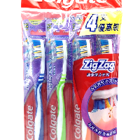 YOYO.casa 大柔屋 - Colgate Zig Zag Toothbrush Medium,4pcs 