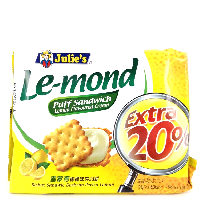 YOYO.casa 大柔屋 - Julies Lemon Flavour Sandwich Biscuits,170g 