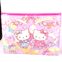 YOYO.casa 大柔屋 - SANRIO KT PVC面網拉鍊文件袋大, 