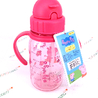 YOYO.casa 大柔屋 - PEPPA PIG 300ML吸管水樽粉紅色,300ml 