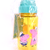 YOYO.casa 大柔屋 - PEPPA PIG 吸管水樽藍黃色,350ml 