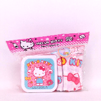 YOYO.casa 大柔屋 - SANRIO KT 純棉紗布方巾連膠盒,20cm*20cm*2pcs 