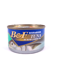 YOYO.casa 大柔屋 - B And F Tuna In Sunflower Oil,95g YOYO.casa 大柔屋 - B And F Tuna In Sunflower Oil,95g