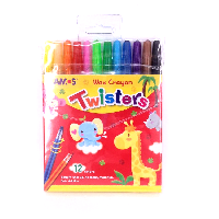 YOYO.casa 大柔屋 - AMOS Wax Crayon Twister,12s 