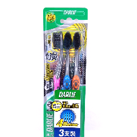 YOYO.casa 大柔屋 - Darlie Slim Tip Soft Nano Charcoal Spiral Toothbrush,3pcs 