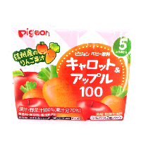 YOYO.casa 大柔屋 - Pigeon胡蘿蔔蘋果汁3包裝,125ml*3s 