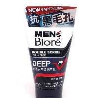 YOYO.casa 大柔屋 - Mens Biore Double Scrub Deep Facial Foam,100g 