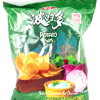 YOYO.casa 大柔屋 - Potato Chips Spir Cream Onion Flavoured,43g 