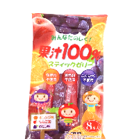 YOYO.casa 大柔屋 - Ribon 100% Juice Stick Jelly (8 Pieces),120g 
