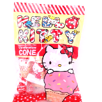 YOYO.casa 大柔屋 - hello kitty 草莓甜筒棉花糖,60g 