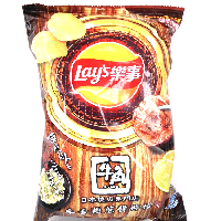 YOYO.casa 大柔屋 - Lays Beef Horn and Beef Tongue Salt Green Onion Sauce Lemon Flavor Potato Chips,81g 