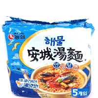 YOYO.casa 大柔屋 - Nong Shim An Sung Soup Noodle Seafood Flavour,112g*5 