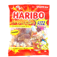 YOYO.casa 大柔屋 - HARIBO FIZZ HAPPY COLA - Cola Flavour Jelly Candy,70g 